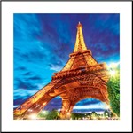 Quadro Efeito 3D Torre Eiffel 60x60cm - Universalmix