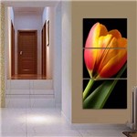 Quadro Flores Tulipa Decorativo para Sala Hall 120x60