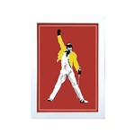 Quadro Freddie Mercury 33x24 - Moldura Branca