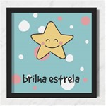 Quadro Infantil Bebê Brilha Estrela - 30x30 - Preto