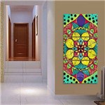 Quadro Mandala Colorido Mosaico 3 Peças para Sala Hall