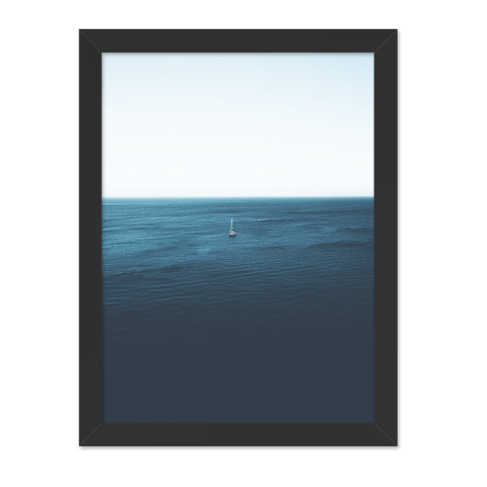 Quadro Mar Moldura Preta Lisa 30x20cm-sv