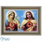 Quadro Religioso Sagrado Coração de Jesus e Maria