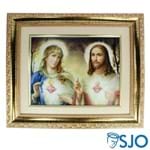 Quadro Sagrado Coração de Jesus e Maria 37,5 X 33 Cm