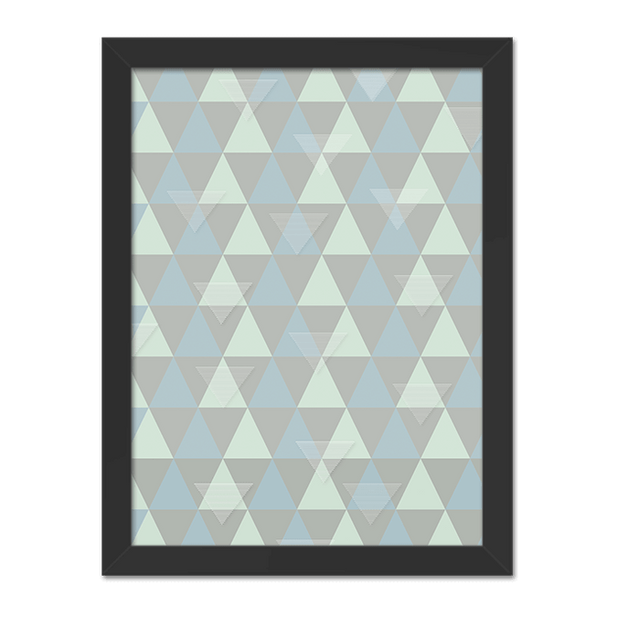 Quadro Triangular View Moldura Preta Lisa - 30x20 Cm-sv