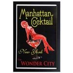Quadro Vidro Manhattan Cocktail