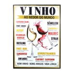 Quadro Vinho Decorativo 30x40 Cm Sala Cozinha Churrasco Bar