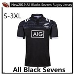 Qualidade Superior 2019 Todos os Negros Sevens Nova Zelandia Rugby Jersey Projetado para Sete T-shirt Tamanho S-3xl