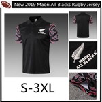 Qualidade Superior Novo 2019 Maori Todos os Pretos Rugby Jersey T-shirt de Secagem Rapida Rugby Jerseys Tamanho S-3xl