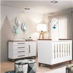 Quarto Infantil Cômoda e Berço Wood Branco/hannover - Planet Baby
