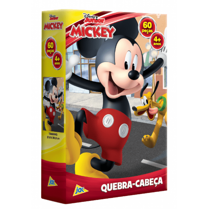 Quebra-Cabeça 60 Peças - Mickey e Pluto - Toyster - TOYSTER