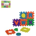 Quebra Cabeça em Eva Letras e Números Alfabeto Brinquedo Educativo 36 Peças Art Brink ZP328 Mini