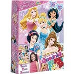 Quebra-Cabeça Jak Quadrão Princesas Disney - 120 Peças