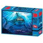 Quebra Cabeça Super 3D Tubarão 500 Peças - Multikids