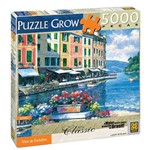 Quebra-cabeça - Vista de Portofino - 5000 Peças - Grow