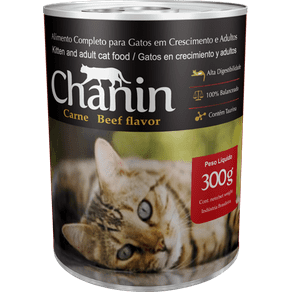Ração Lata para Gatos Chanin Carne 300 G