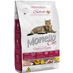 Ração Monello Cat Select Gatos Adultos Sabor Carne e Fígado - 10,1 Kg