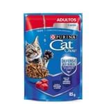 Ração Úmida Purina Cat Chow para Gatos Adultos Sabor Carne ao Molho 85g