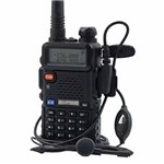 Rádio Baofeng Comunicador Dual Band Uv-5r + Fone de Ouvido
