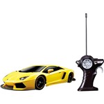 Rádio Control 1:10 Lamborghini Aventador LP 7004 Amarelo - Maisto