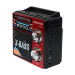 Rádio Fm/am Megastar Rx-803bt 5w com Bluetooth/USB/lanterna - Preto/vermelho