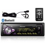Radio Mp3 Automotivo Pioneer Bluetooth Multi-Color Mvh-x30br USB Aux