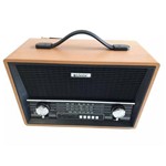 Rádio Portátil Estilo Retrô/Vintage Bluetooth Mp3 Aux Bivolt