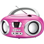 Rádio Portátil Mondial Bx-15 Up com CD Player FM USB Fone e Auxiliar Rosa