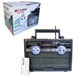 Radio Recarregavel 5w Bivolt com Controle e Luz Bluetooth/USB/fm/am/tf