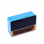 Rádio Relógio Fm C/ Entr USB/Alarme/Mp3 e Auxiliar Azul