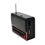 Rádio Relógio Fm C/ Entr USB/Alarme/Mp3 e Auxiliar Preto
