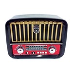 Radio Vintage Music Box Portátil Retrô Recarregável Bluetooth