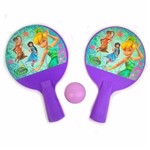 Raquete Ping Pong com 1 Bolinha Fadas Mini Infantil