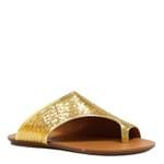 Rasteira Zariff Shoes com Paetê Dourado