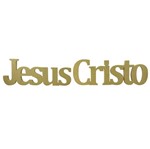 Recorte Enfeite de Mesa Jesus Cristo 90,5x15cm - Madeira MDF