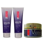 Red Iron Matizador Violeta Kit Shampoo 250ml + Condicionador 200g + Máscara 300g
