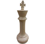 Rei Decorativo em Cerâmica Bege Chess Urban