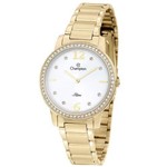 Relógio Champion Feminino Slim em Aço Dourado CS28432H