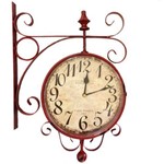Relógio de Estação Hotel Westminster Paris 1892 Metal Vermelho
