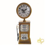 Relógio de Mesa Bomba de Gasolina Vintage Route 66 Texaco Amarelo