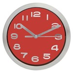 Relógio de Parede 15Cm Vermelho Alumínio - Sottile
