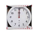 Relógio de Parede Bells Redondo Números 21,7cm Branco
