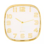 Relógio de Parede Branco Dourado 29CM - 32442