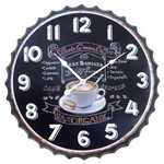 Relógio de Parede Coffee Organic Preto