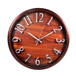 Relógio de Parede Decoração Grande Redondo Madeira Cozinha