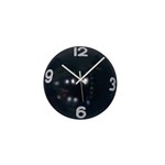 Relógio de Parede Decorativo Espelhado Cor Preto 28x28x10cm