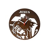 Relógio de Parede Decorativo - Modelo Jesus Cristo - Tabaco - ME Criative
