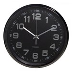 Relógio de Parede em Metal Black Ø29cm