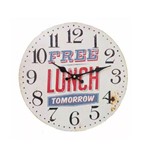 Relógio de Parede Free Lunch Tomorrow 34cm