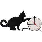 Relógio de Parede Gato com Bola de Lã Linha Pet